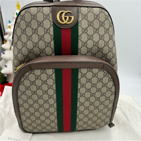 Gucci Ophedia GG Supreme, canvas and leather backpack made in Italy NWT - Picture 2 of 11